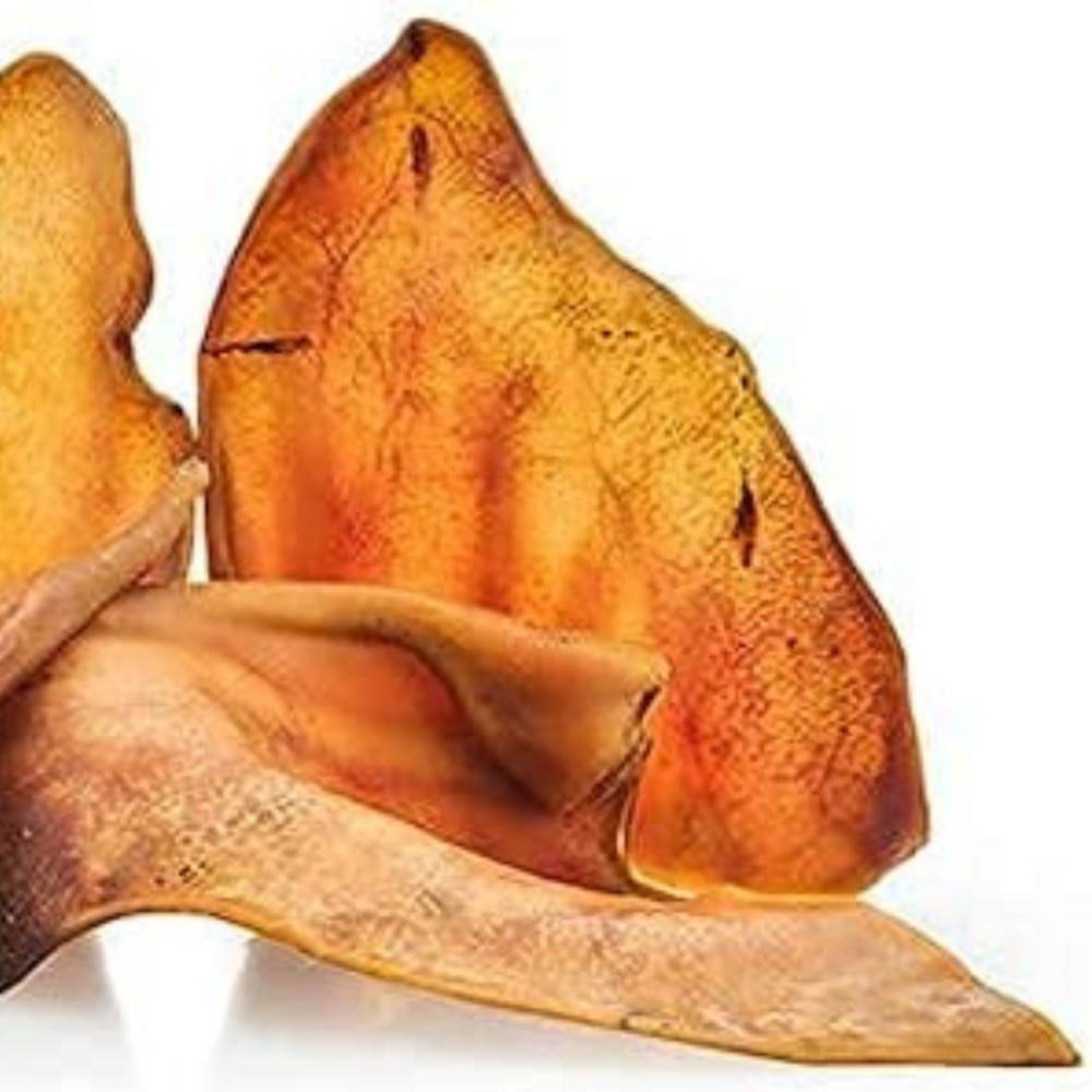 Natural Pork Ear Dog Treat, x12 Pack